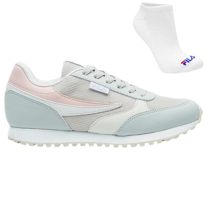 Kit Tênis Fila Renno Classic + Meia - Feminino - Foto 1