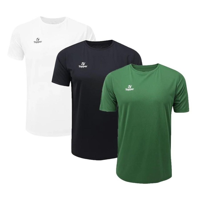 Kit Camiseta Topper Fut Classic - 3 Unidades - Infantil - Foto 1