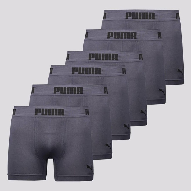 Kit Cueca Boxer Puma Anatomic sem Costura - 6 Unidades - Masculino - Foto 1