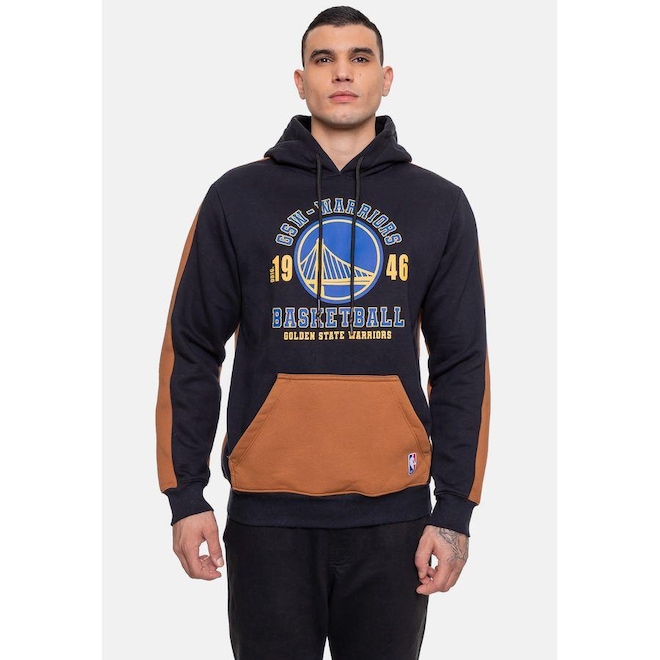 Blusão De Moletom Com Capuz NBA Team Town Golden State Warriors - Masculino - Foto 1