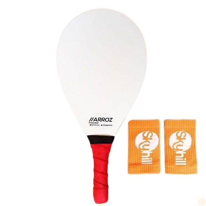 Kit Raquete de Frescobol Arroz Fórmica + Munhequeira - Foto 1