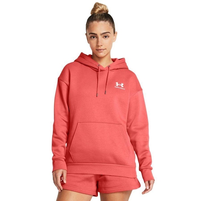 Blusão de Moletom com Capuz Under Armour Essential Fleece - Feminino - Foto 1