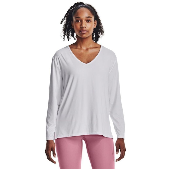 Camiseta Manga Longa de Treino Under Armour Meridian Longlide - Feminina - Foto 1