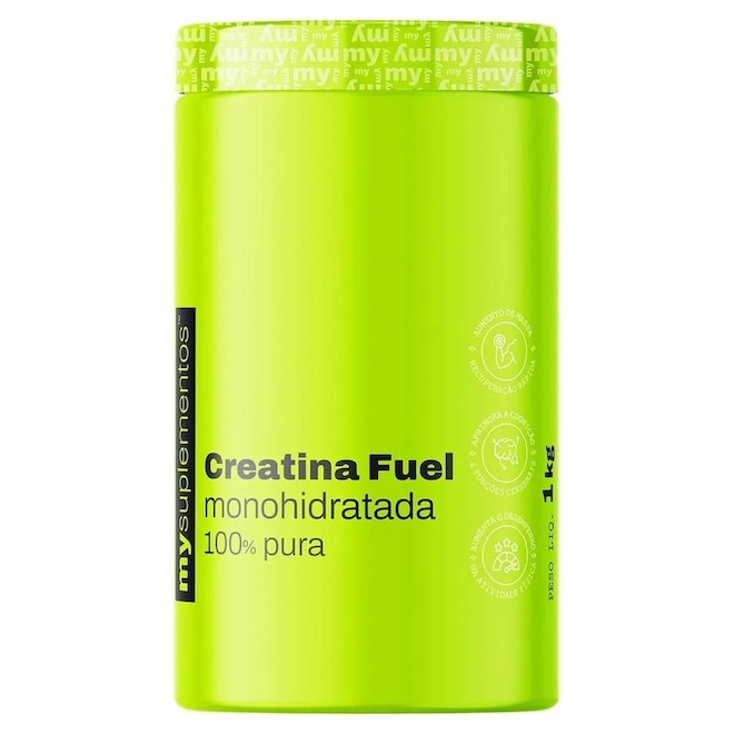 Creatina Monohidratada My Suplementos 100% Pura Creapure - Neutro - 1kg - Foto 1