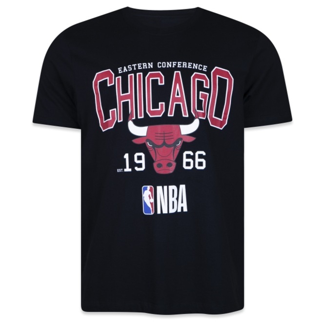 Camiseta New Era Regular Nba Chicago Bulls Sport - Masculina - Foto 1