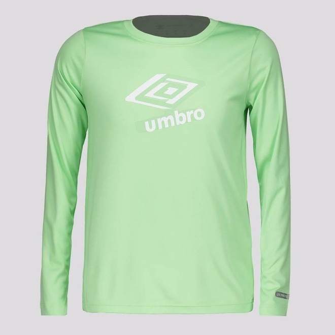 Camisa Manga Longa Umbro Basic Uv - Infantil - Foto 1