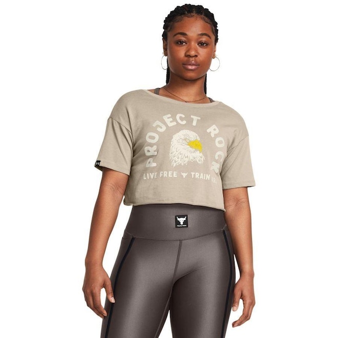 Cropped Under Armour Project Rock Balance Graphic - Feminino - Foto 1