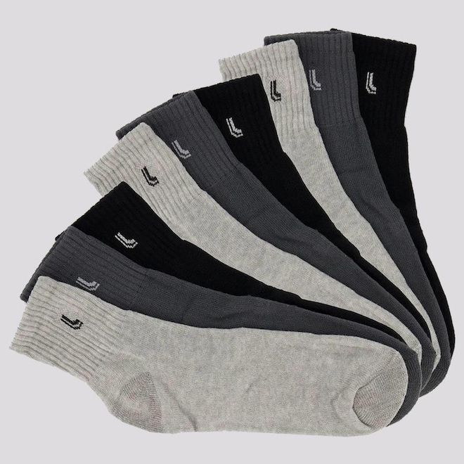 Meia Lupo Cano Médio - 9 Pares - Unissex - Foto 1