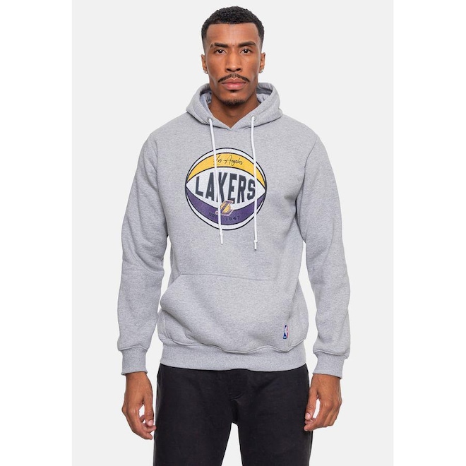 Blusão De Moletom Com Capuz Nbabasketball Los Angeles Lakers - Masculino - Foto 1