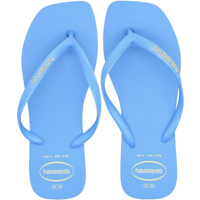 Chinelo Havaianas Slim Square Logo Pop Up - Feminino - Foto 1