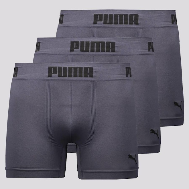 Kit Cueca Boxer Puma Anatomic sem Costura - 3 Unidades - Masculino - Foto 1