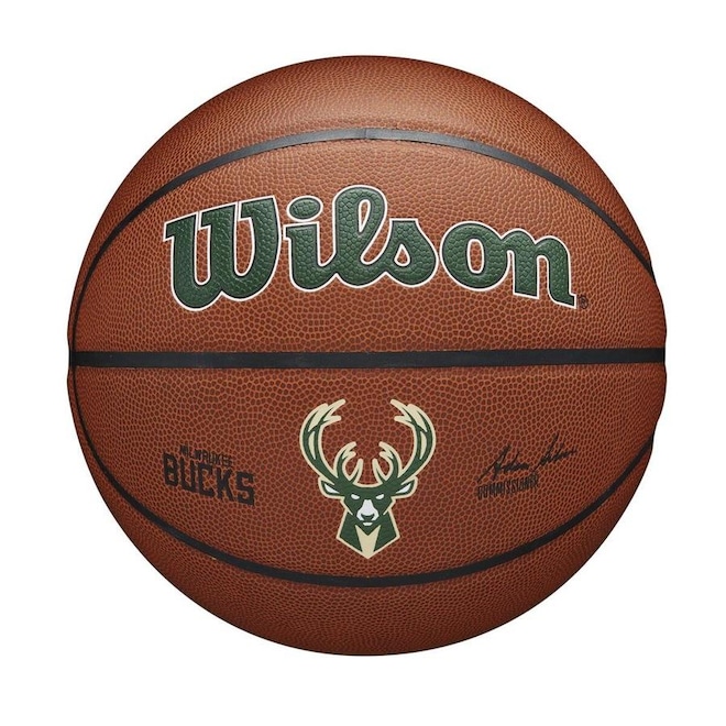 Bola De Basquete Wilson Brasil Nba Team Alliance Milwaukee Bucks N7 - Foto 1