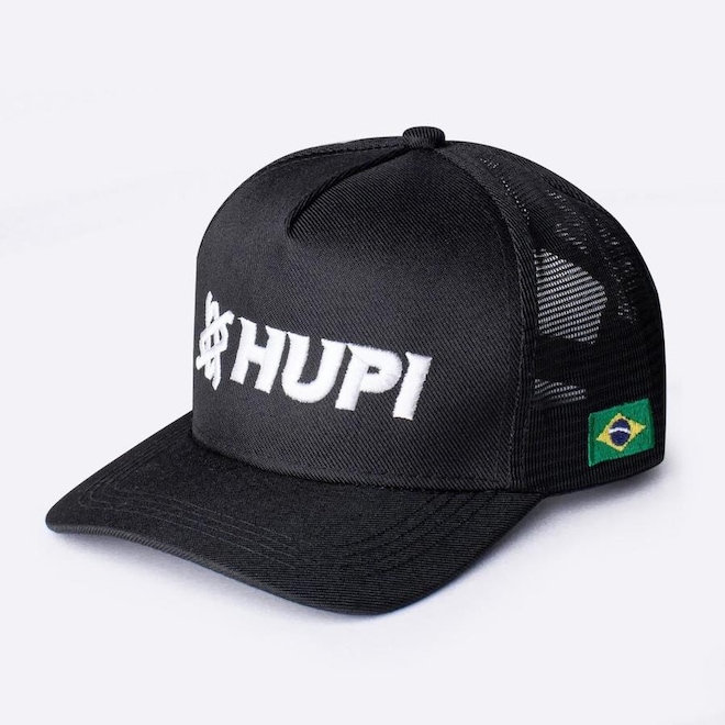 Boné Aba Curva Hupi Bordado - Snapback - Trucker - Adulto - Foto 1