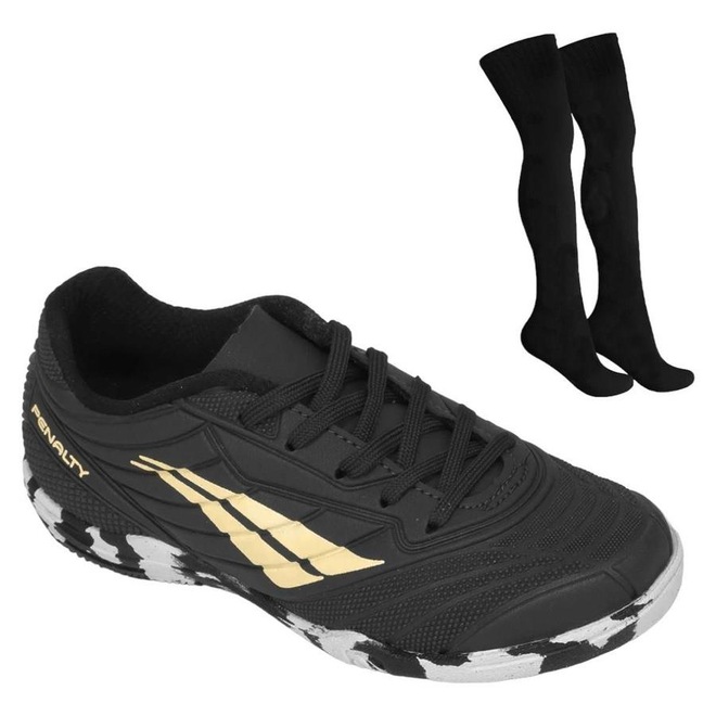 Kit Chuteira Futsal Penaty Matís Xxi + Meião - Infantil - Foto 1