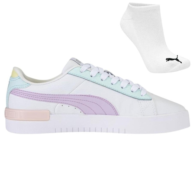 Kit Tênis Puma Jada Bdp + Meia - Feminino - Foto 1