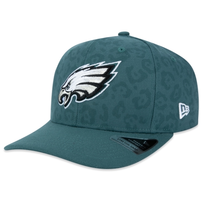 Boné New Era 9Fifty Stretch Snap Onça Pintada Philadelphia Eagles 2024 Sao Paulo Game - Masculino - Foto 1