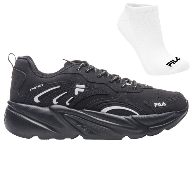 Kit Tênis Fila Street Fit 2 - Masculino + Meia - Foto 1
