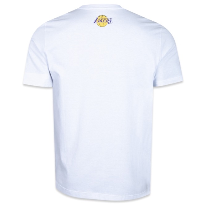 Camiseta New Era Regular Nba Los Angeles Lakers World Of Logos - Masculina - Foto 1