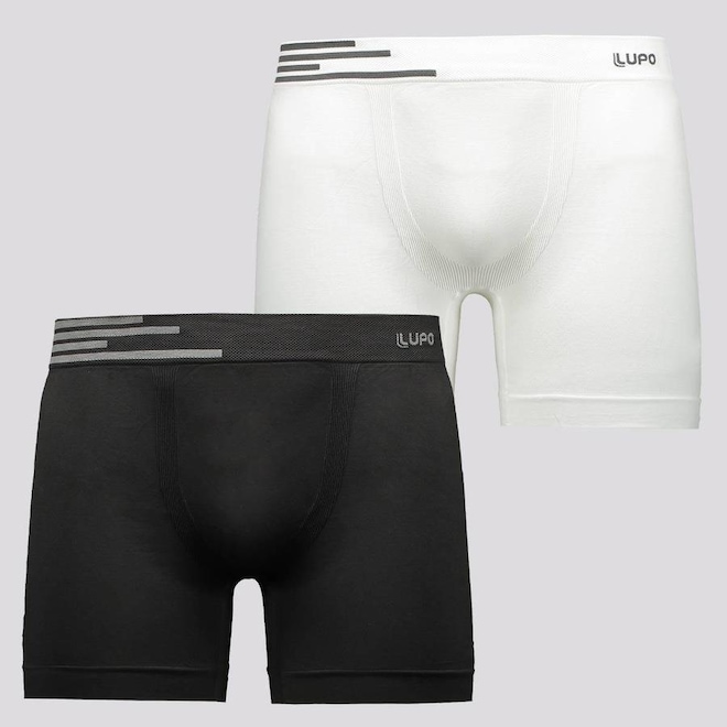 Kit Cueca Boxer Lupo Microfibra sem Costura - 2 Unidades - Masculino - Foto 1