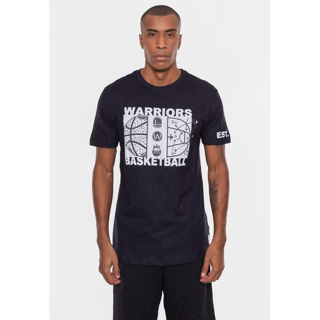 Camiseta NBA Straight Up Golden State Warriors - Masculina - Foto 1