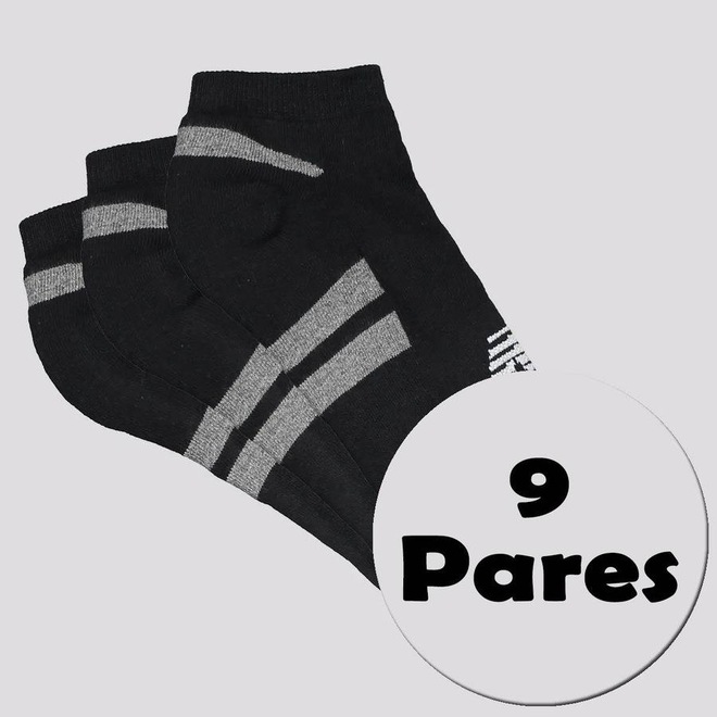 Kit Meia New Balance Cano Invísivel - 9 Pares - Unissex - Foto 1