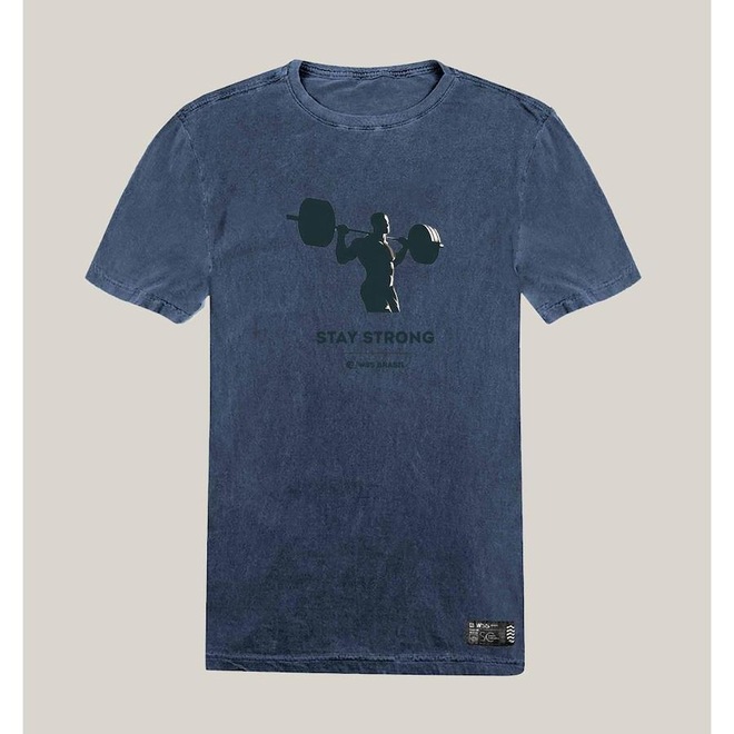 Camiseta WSS Brasil Estonada Algodão Prime Stay Strong - Masculina - Foto 1