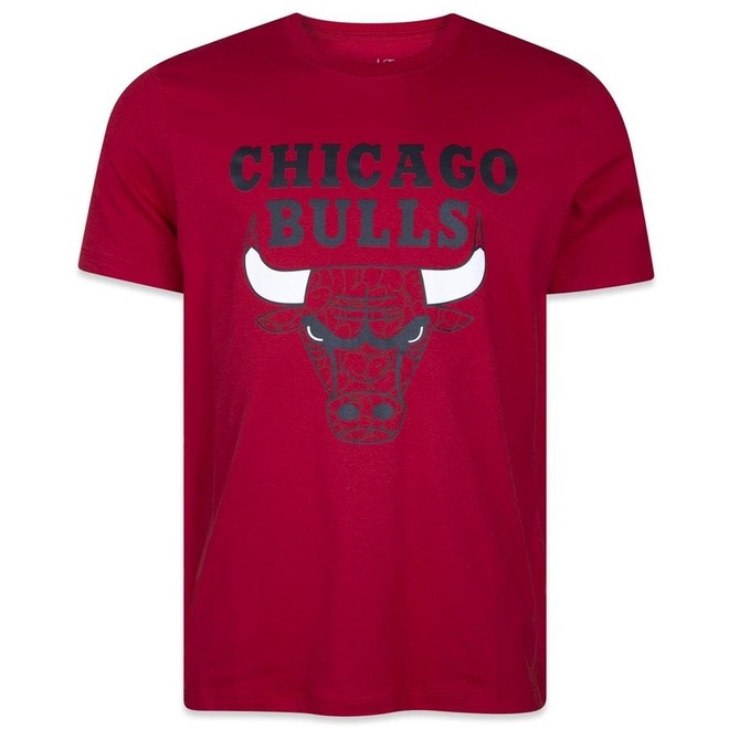 Camiseta New Era Regular Nba Chicago Bulls World Of Logos - Masculina - Foto 1