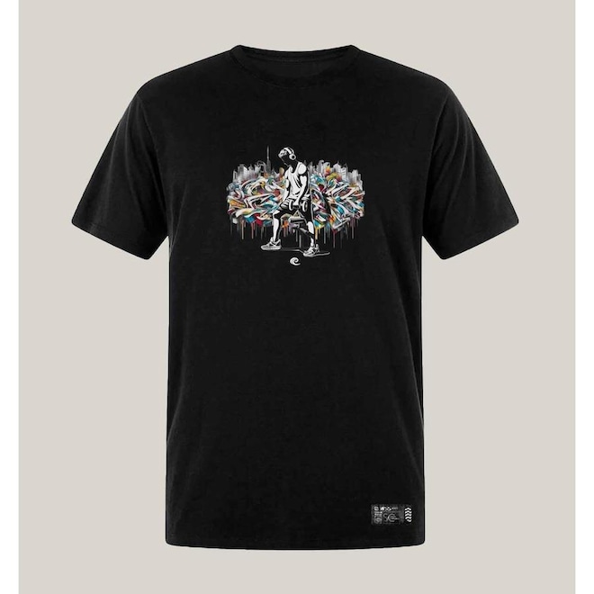 Camiseta WSS Brasil Plus Size Algodão Prime Gym Graffiti - Masculina - Foto 1