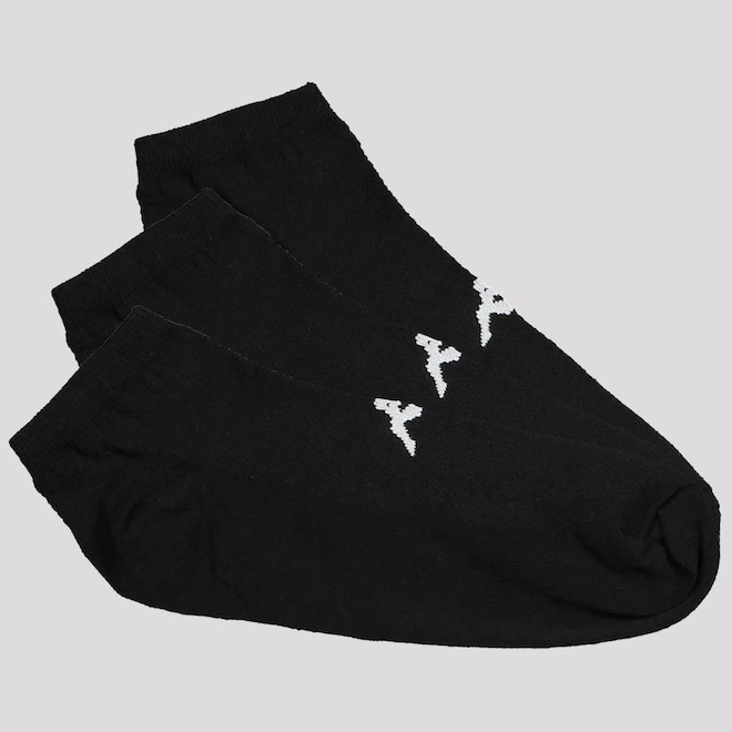 Kit Meias Kappa com 3 Pares Sapatilha - 38 A 43 - Adulto - Foto 1