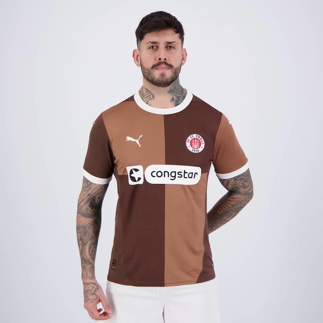 Camisa St. Pauli Home 2025 Puma - Masculina - Foto 1