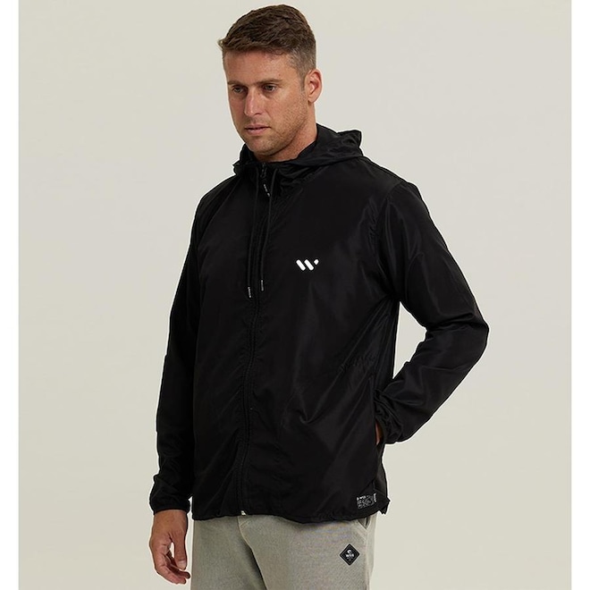 Jaqueta Corta Vento Wss Impermeável Gym Never Give Up - Masculina - Foto 1