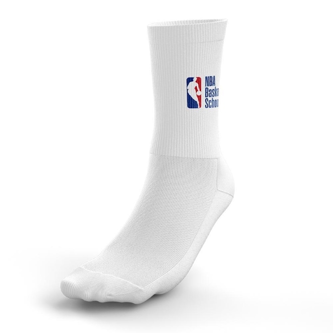 Meia Cano Alto NBA Basketball School Crew - Unissex - Foto 1