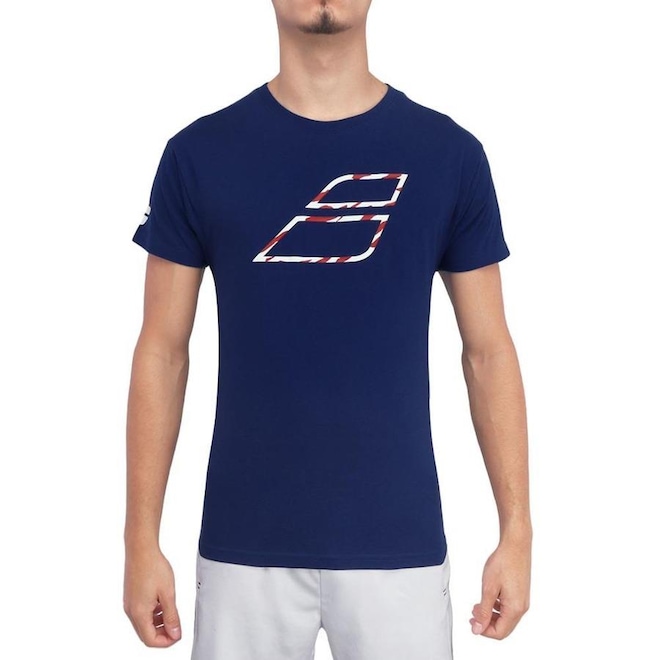 Camiseta Babolat Exercise Big Flag Tee - Masculina - Foto 1