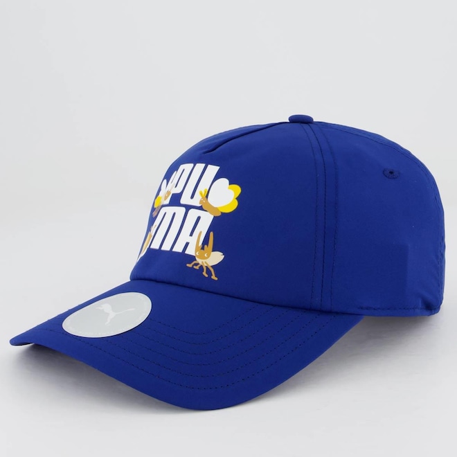 Boné Aba Curva Puma Small World Pinch Panel - strapback - Infantil - Foto 1