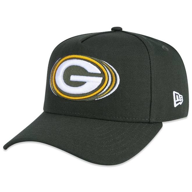 Boné Aba Curva New Era 940 A-Frame Green Bay Packers World Of Logos - Snapback - Adulto - Foto 1