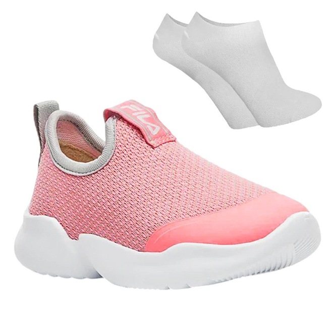 Kit Tênis Fila Funny Baby + Par de Meia - Infantil - Foto 1