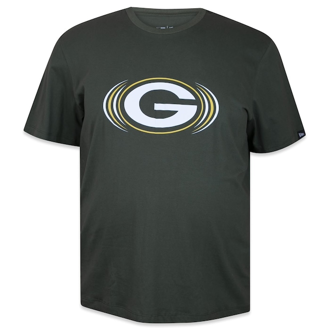 Camiseta New Era Plus Size Regular Nfl Green Bay Packers - Masculina - Foto 1