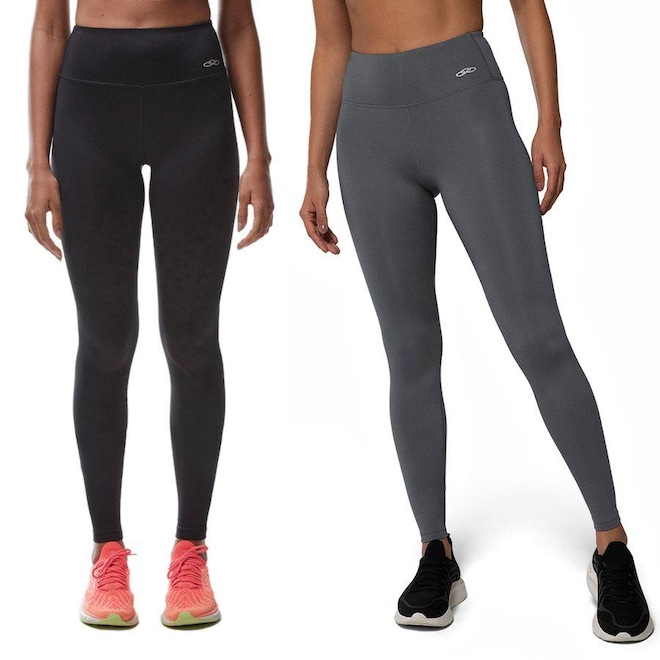 Calça Legging Olympikus Essential - 2 Unidades - Feminina - Foto 1