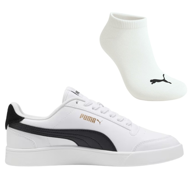 Kit Tênis Puma Shuffle + Meia - Feminino - Foto 1