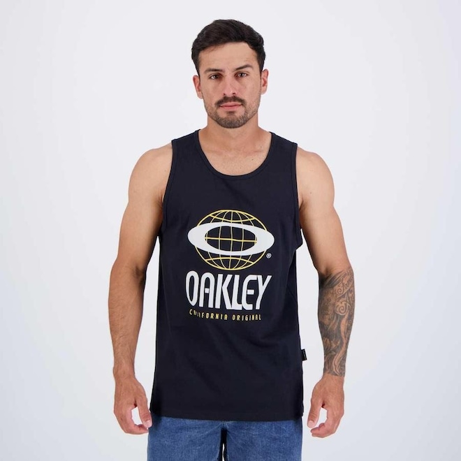 Camiseta Regata Oakley World Wide Tank - Masculina - Foto 1