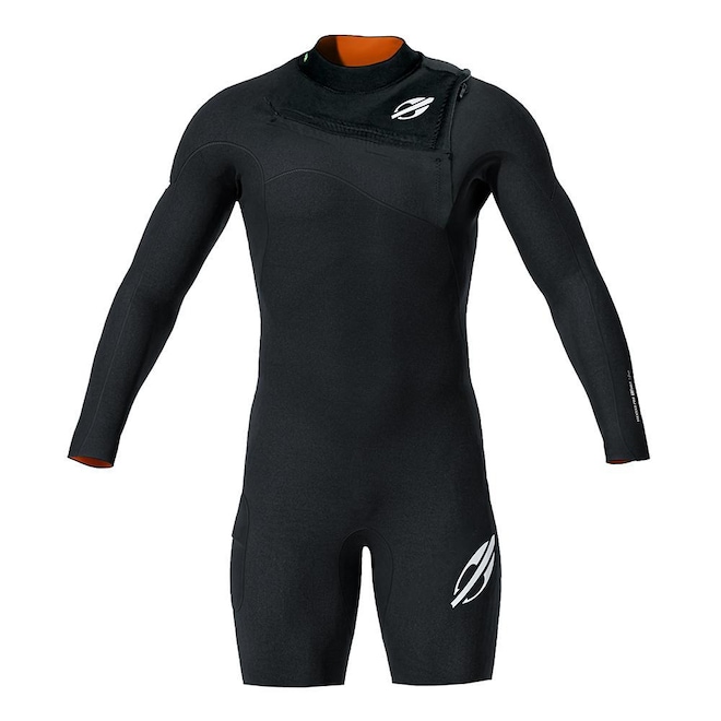 Short John Manga Longa Mormaii Chestzip 1Mm Flexxxa Pro Uv-Suit 2025 - Masculino - Foto 1