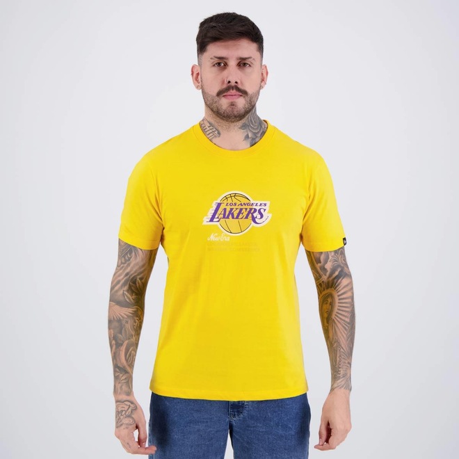 Camiseta New Era Nba Los Angeles Lakers Logo - Masculina - Foto 1