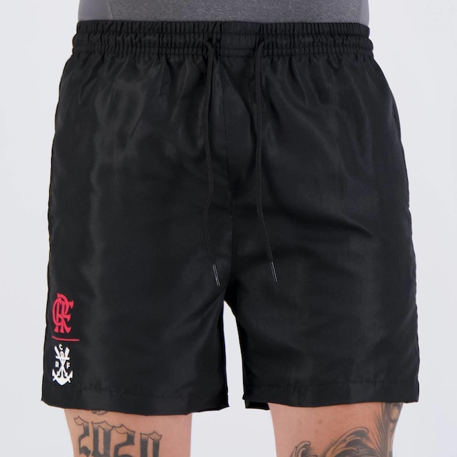 Bermuda Flamengo Remo Preta - Foto 1