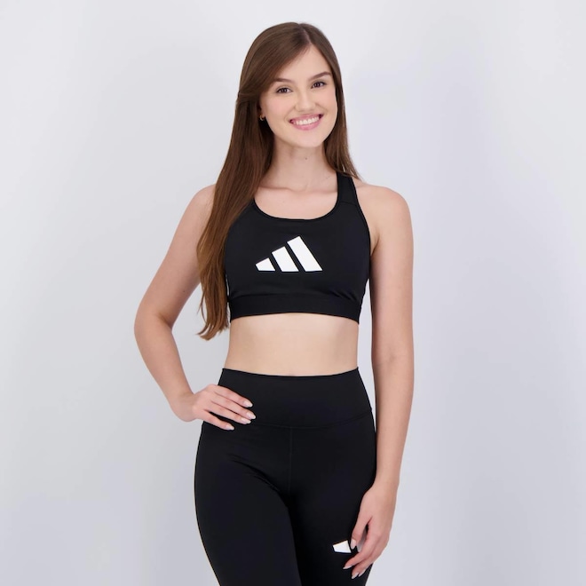 Top Fitness adidas Power React - Feminino - Foto 1