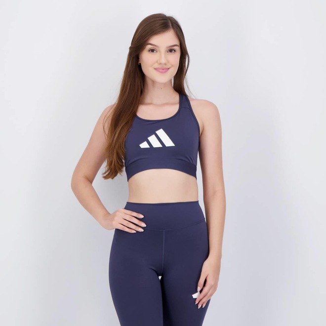 Top Fitness adidas Powerreact Big Logo - Feminino - Foto 1