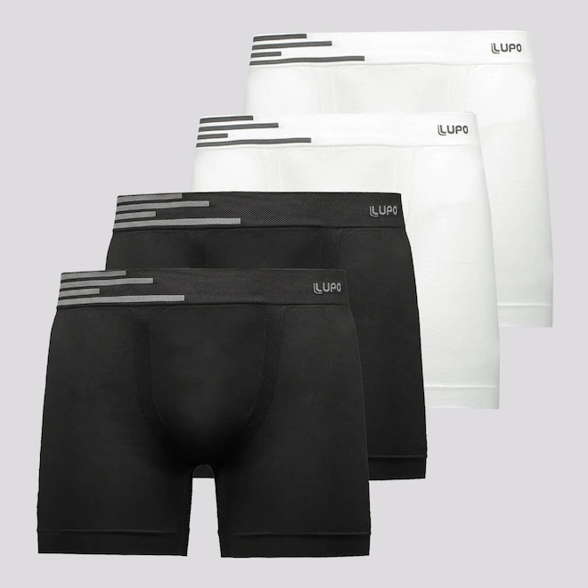 Cueca Boxer Lupo Microfibra sem Costura - 4 Unidades - Foto 1