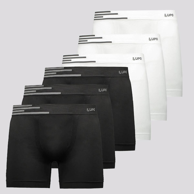 Cueca Boxer Lupo Microfibra sem Costura - 6 Unidades - Foto 1