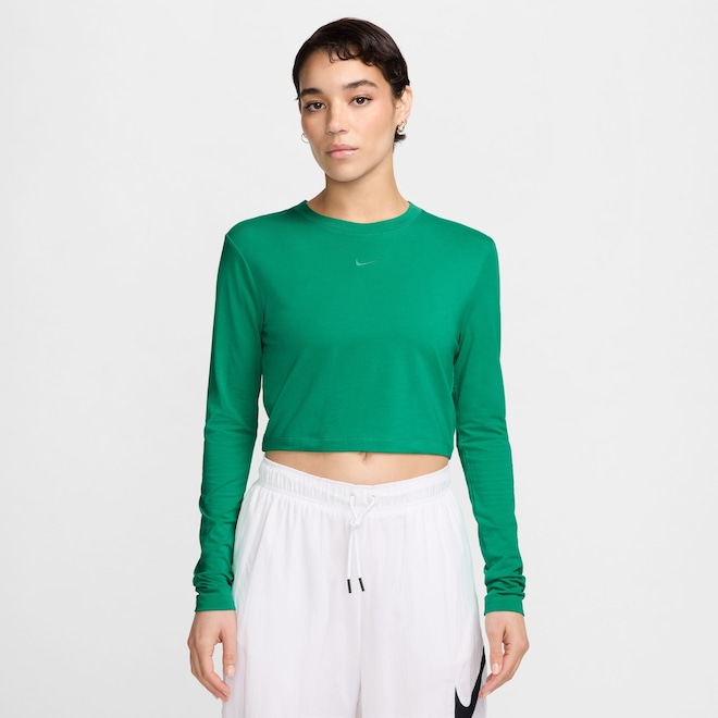 Camiseta Nike Sportswear Cropped Chill Knit - Feminina - Foto 1