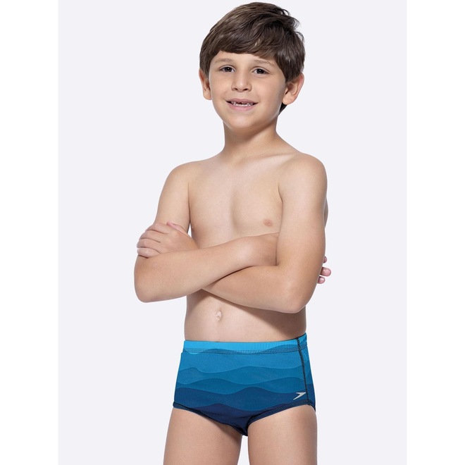 Sunga Speedo Tradicional Waves - Infantil - Foto 1