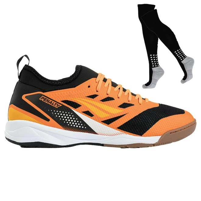 Kit Chuteira Futsal Penalty Max 500 Y-3 + Meião - Adulto - Foto 1